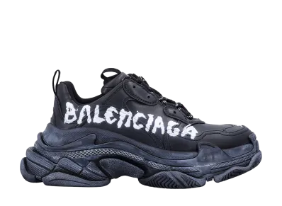 BALENCIAGA Women's Triple S Sneakers "Black"