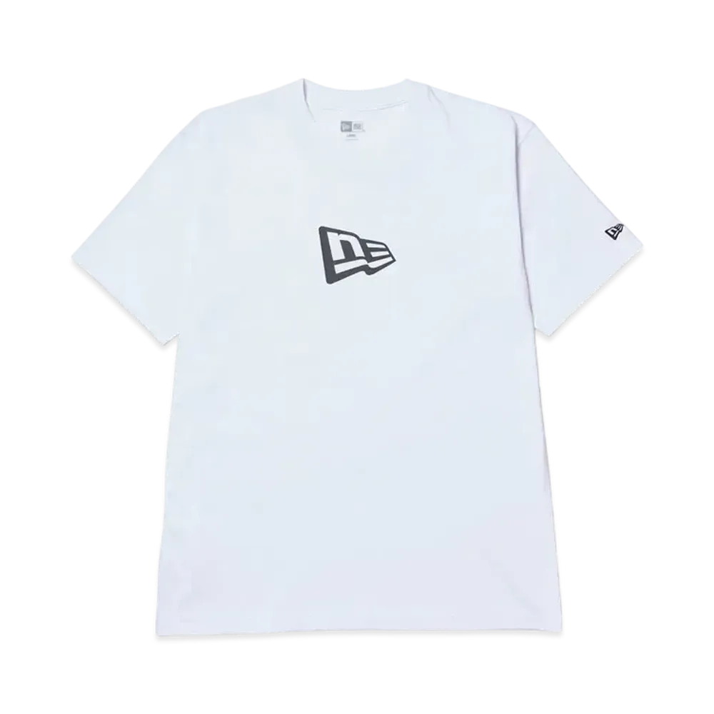 NEW ERA Short Sleeve Cotton T-shirt Flag Logo Mid Regular Fit "White"
