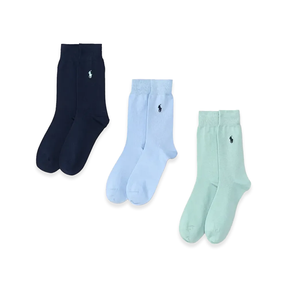 Polo Ralph Lauren Cotton Blend Trouser Socks 3 Pack "Multicolor"