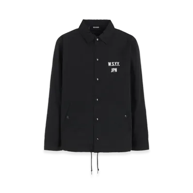 WILDSIDE YOHJI YAMAMOTO Logo Coach Jacket "Black"