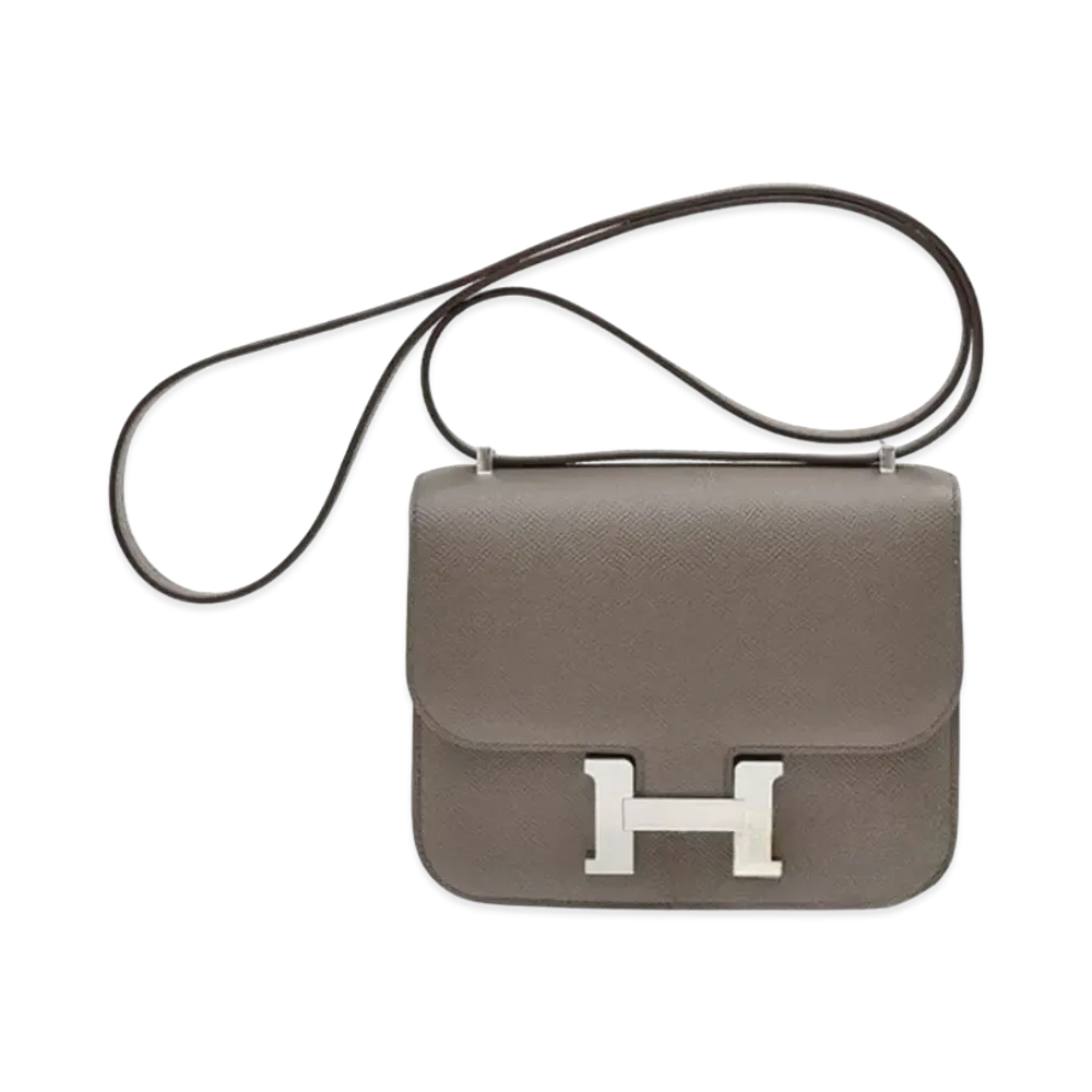 Hermes Constance Veau Epsom "Etain/Silver"