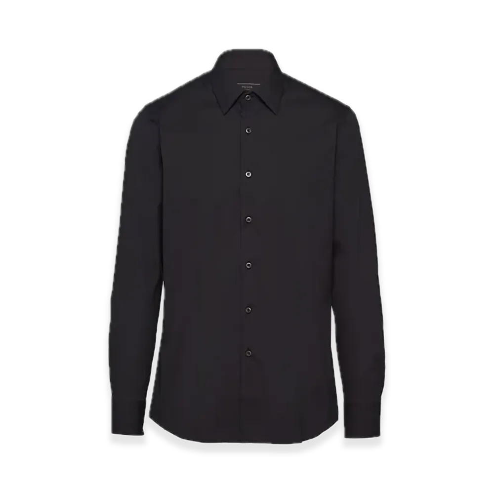 PRADA Stretch Poplin Shirt "Black"