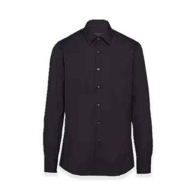 PRADA Stretch Poplin Shirt "Black"