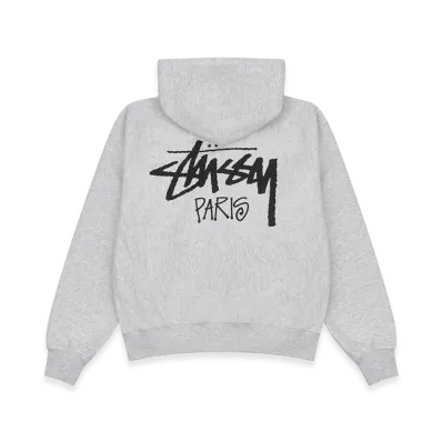 Stussy Stock Paris Zip Hoodie "Ash Heather"
