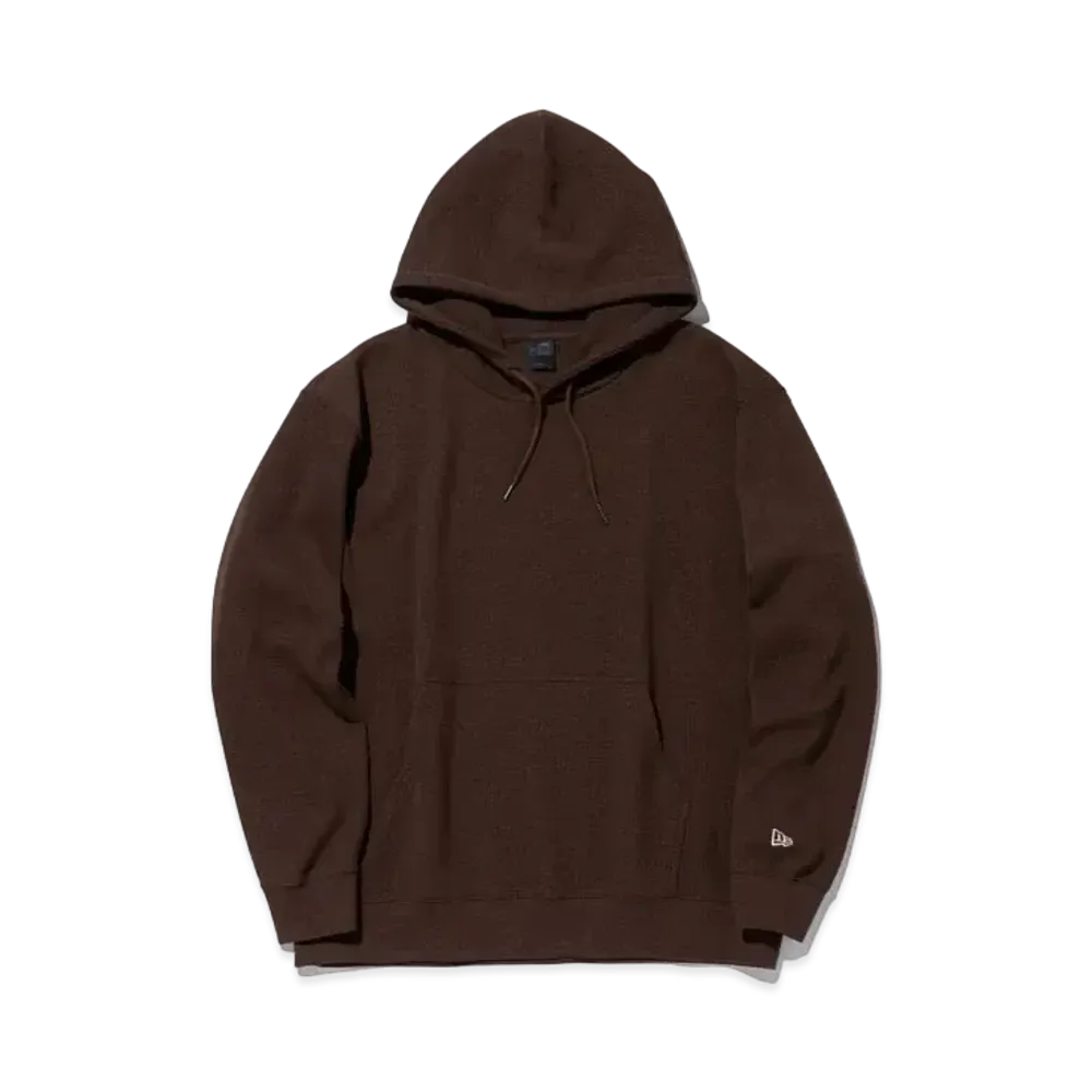 NEW ERA BLACK LABEL FW23 Oversized Waffle Pullover Hoodie "Walnut"