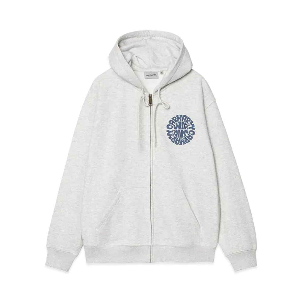 Carhartt WIP Hooded Jazzy Sweat Jacket "Ash Heather/Blue Iris"