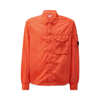 C.P. Company Chrome-R Full Zip Overshirt "Poinciana Orange"