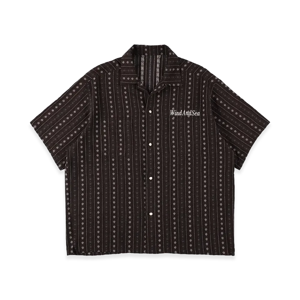 WIND AND SEA Flower Pattern S/S Shirt "Brown"