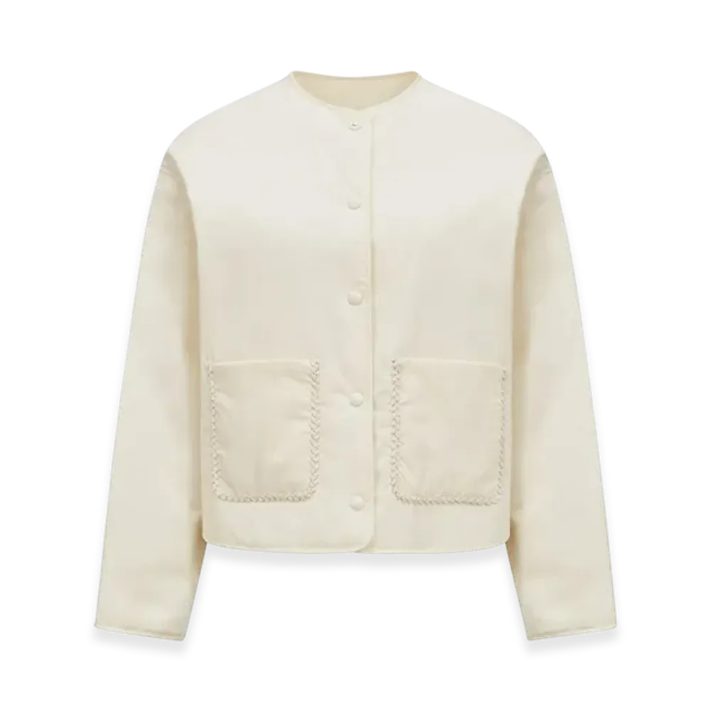 MONCLER Nevers Short Padded Jacket "White"