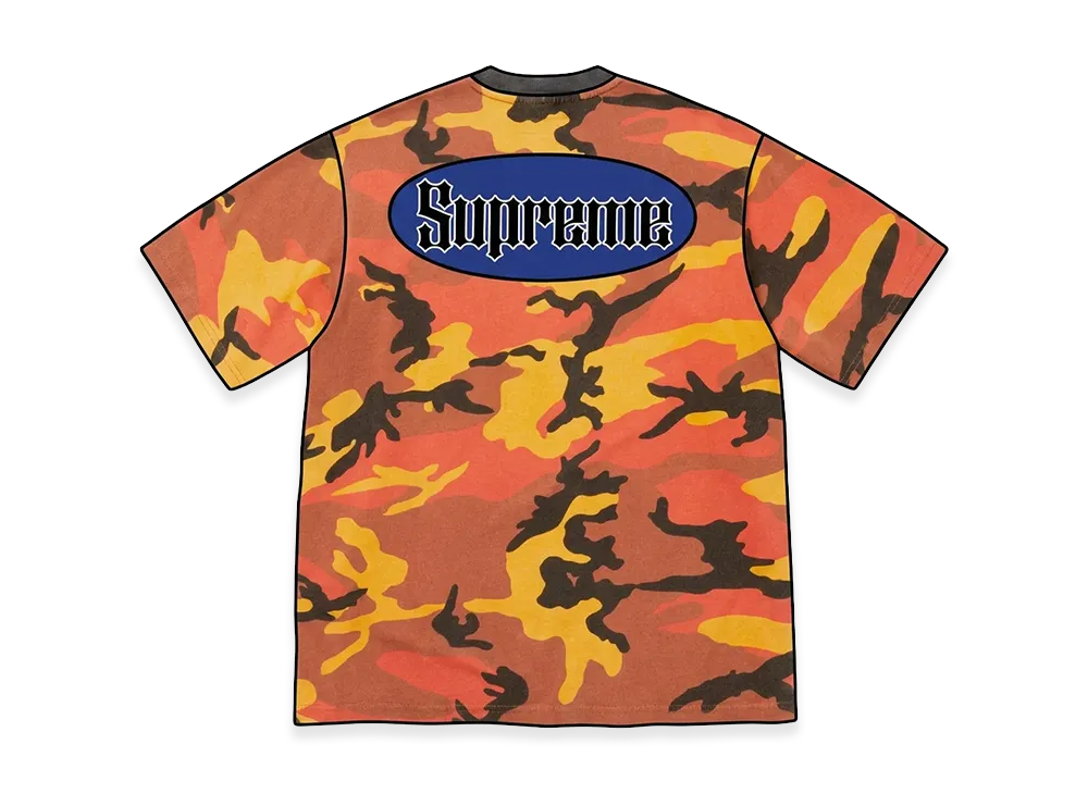 Supreme Cracked Pocket S/S Top "Orange Camo"