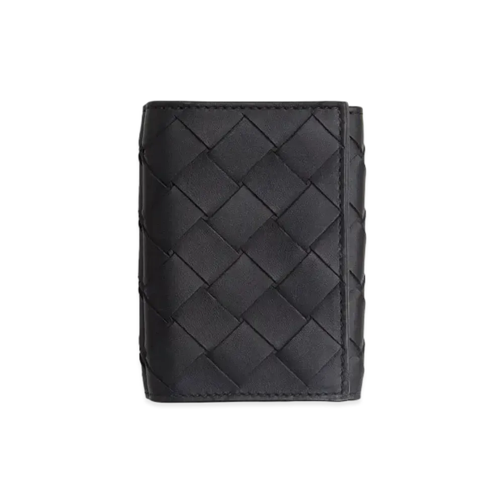 Bottega Veneta Trifold Flap Wallet "Black"