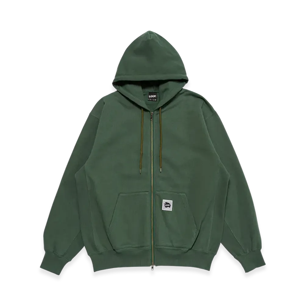 MIN-NANO x LQQK STUDIO Brick Loop Terry Zip Hoodie "Green"