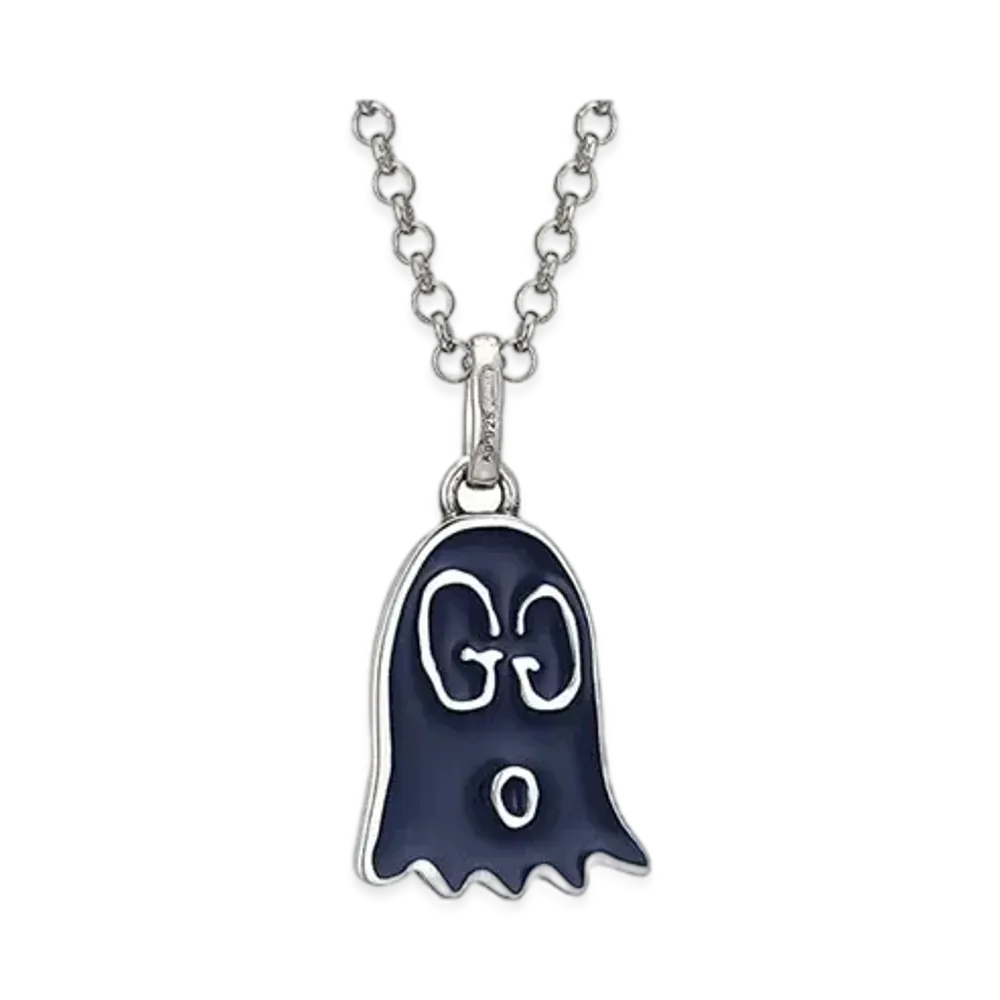 GUCCI Guccighost Reversible Necklace "Navy"