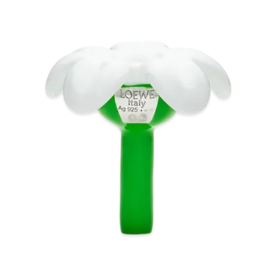 LOEWE Flower Seat Pendant "Silver/White"