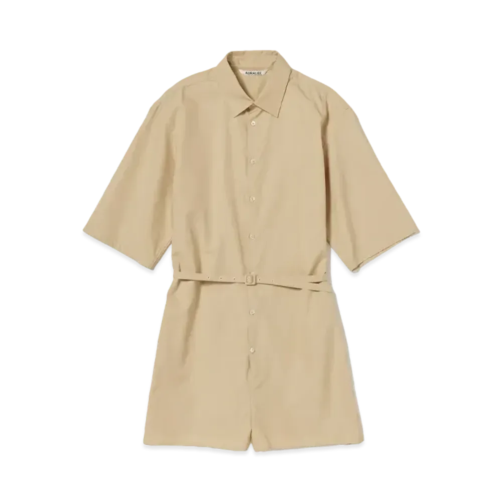 AURALEE High Count Finx Ox Jump Suit "Beige"