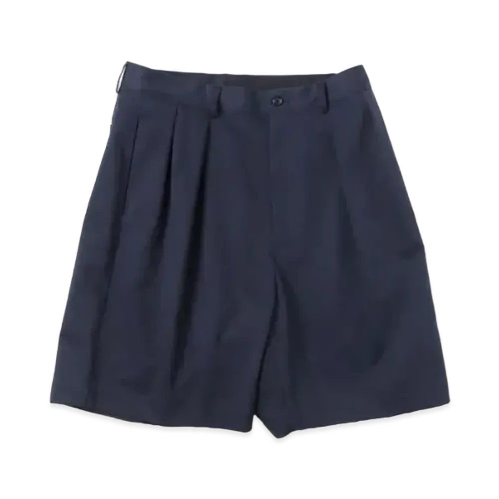 A.PRESSE Two Tuck Chino Shorts "Navy"