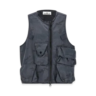 Stone Island Camouflage Sleeveless Jacket "Blue"