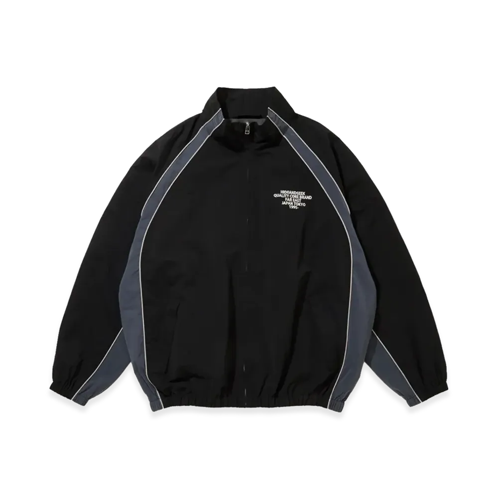 Hide and Seek Track Jacket(26SS) "Black/Charcoal Grey"