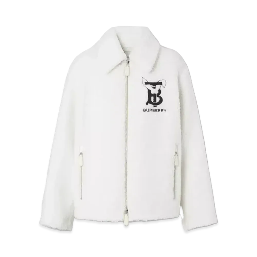 Burberry Rabbit Appliqué Fleece Jacket