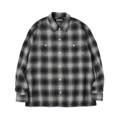 NEIGHBORHOOD CR CHECK / CR-SHIRT . LS "Black"