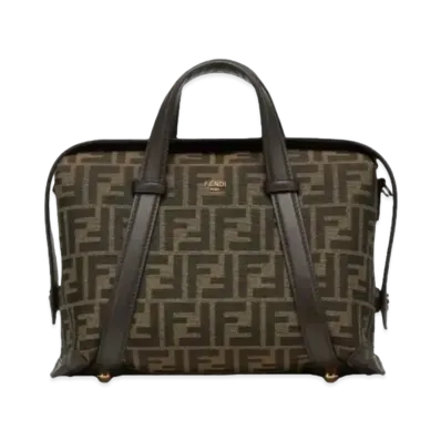 FENDI Boston 365 FF Jacquard Fabric Bag "Brown"