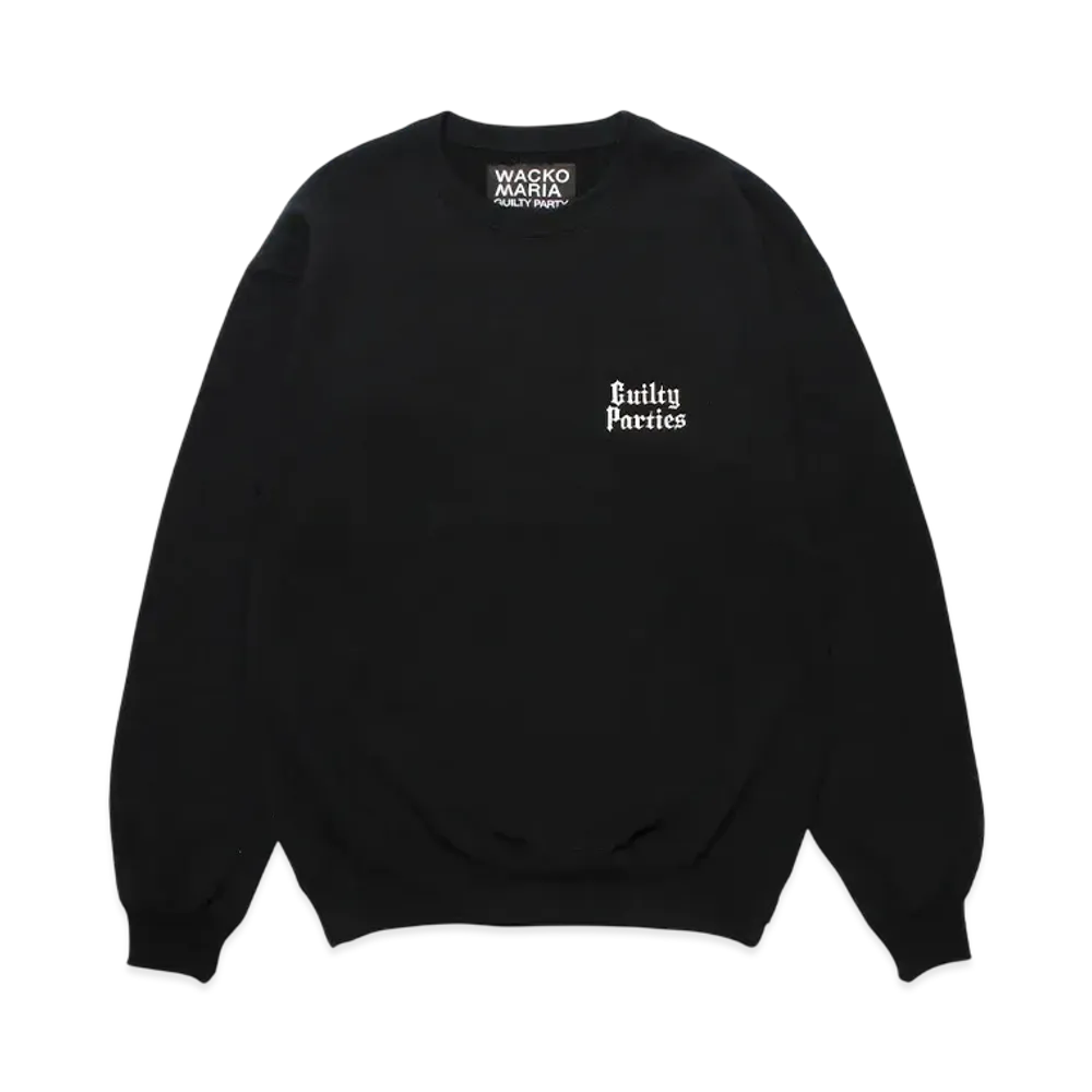 WACKO MARIA Middle Weight Crew Neck Sweat Shirt "Black"
