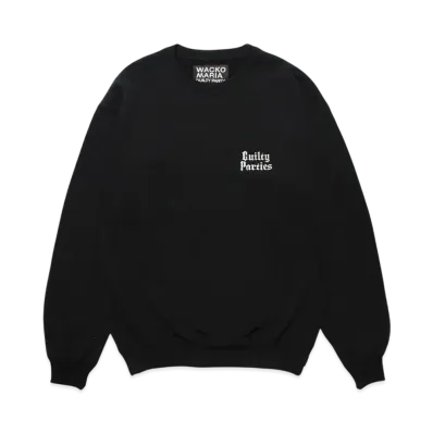 WACKO MARIA Middle Weight Crew Neck Sweat Shirt "Black"