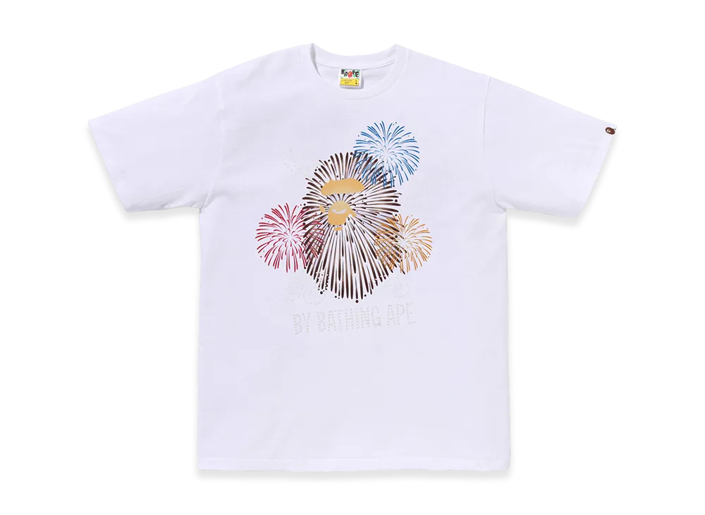 A BATHING APE Firework by Bathing Ape Tee "White"