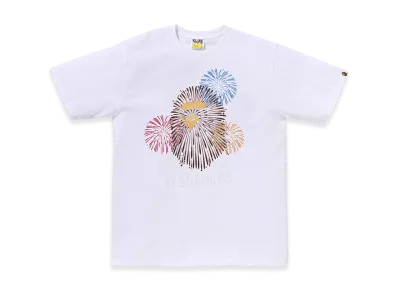 A BATHING APE Firework by Bathing Ape Tee "White"