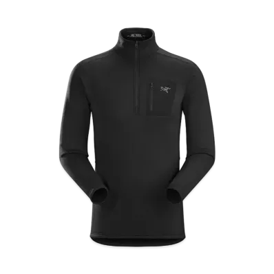 ARC TERYX LOW AR ZIP NECK SHIRTS "Black"