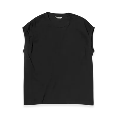 AURALEE Seamless Crewneck Sleeveless "Black"