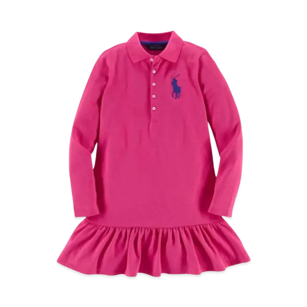 Polo Ralph Lauren Kids Big Pony Cotton Dress "Pink" 