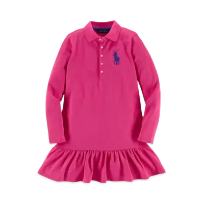 Polo Ralph Lauren Kids Big Pony Cotton Dress "Pink"