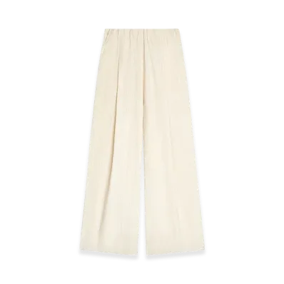 DRIES VAN NOTEN Women's Ecru Pila Trousers "Light Beige"