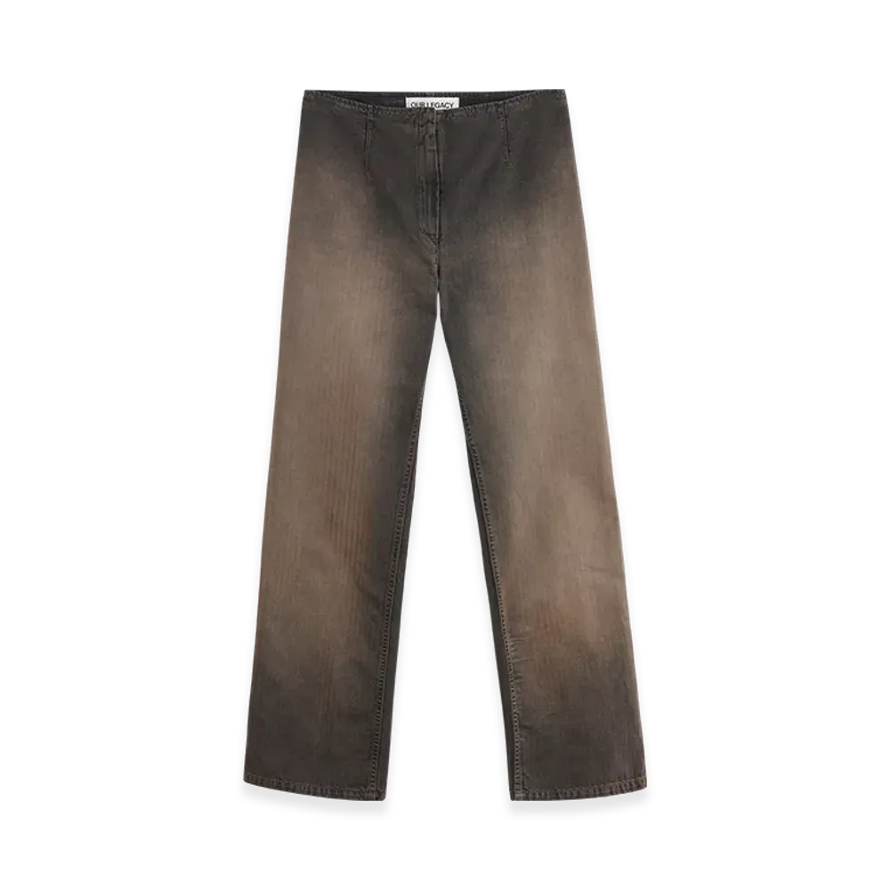 OUR LEGACY Women's Biker Trouser "French Sun Faded Herringbone"