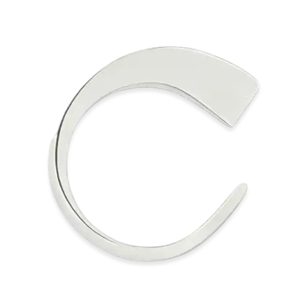 Courreges Small One Metal Ring "Silver"