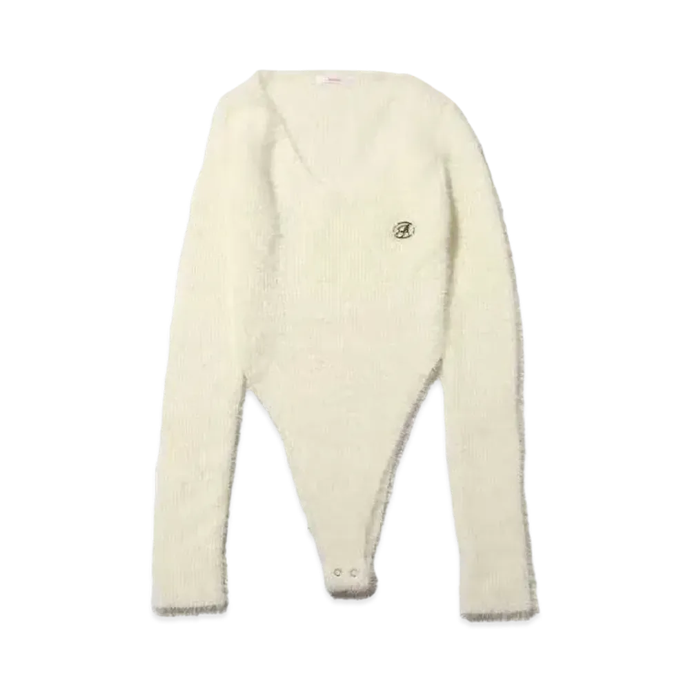 atmos pink Design Feather Knit "White"