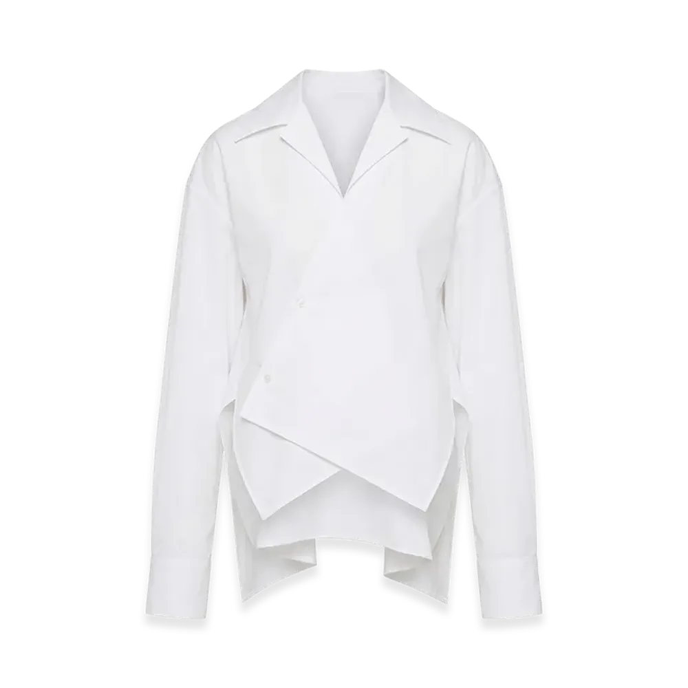 LOEWE Women's Anagram Diagonal Shirt "White"