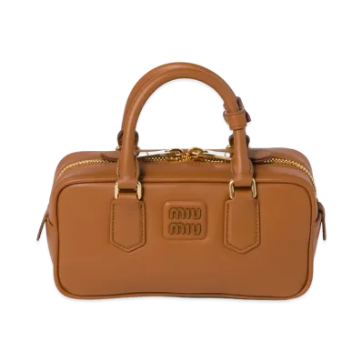 MIU MIU Arcadie Leather Bag "Cognac"