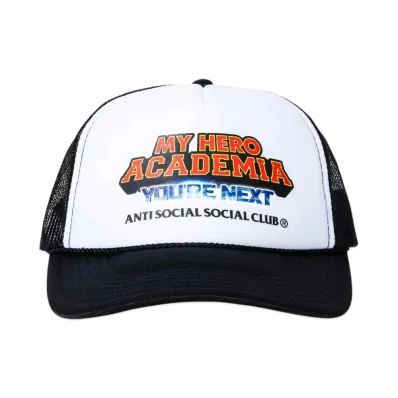 ANTI SOCIAL SOCIAL CLUB x MY HERO ACADEMIA Academy Trucker Hat "Black/White"