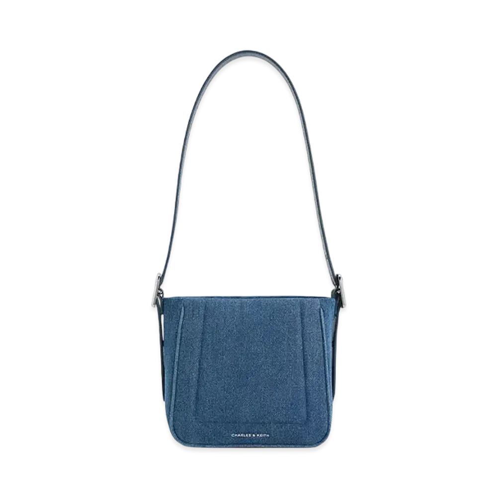 CHARLES & KEITH Petra Boxy Bucket Bag "DenimBlue"