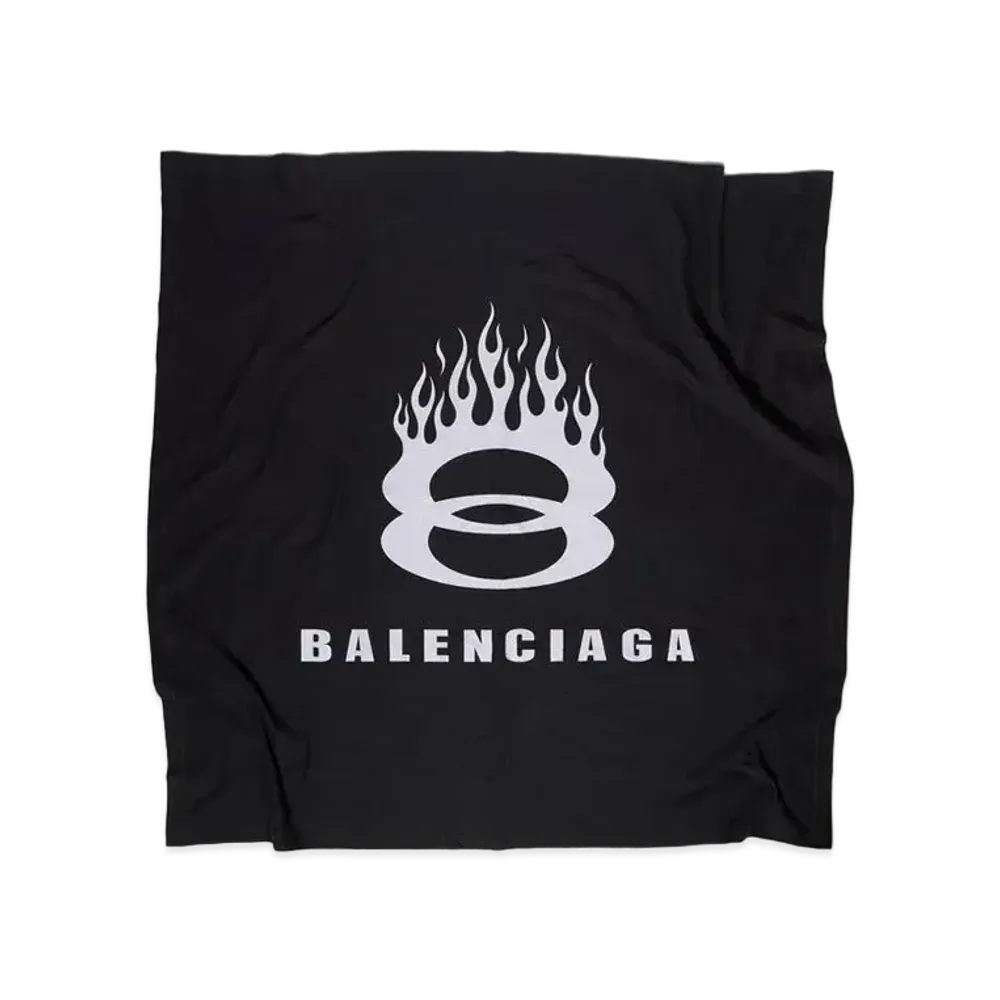 BALENCIAGA Beach Blanket in Cotton "Black/White"