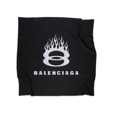 BALENCIAGA Beach Blanket in Cotton "Black/White"