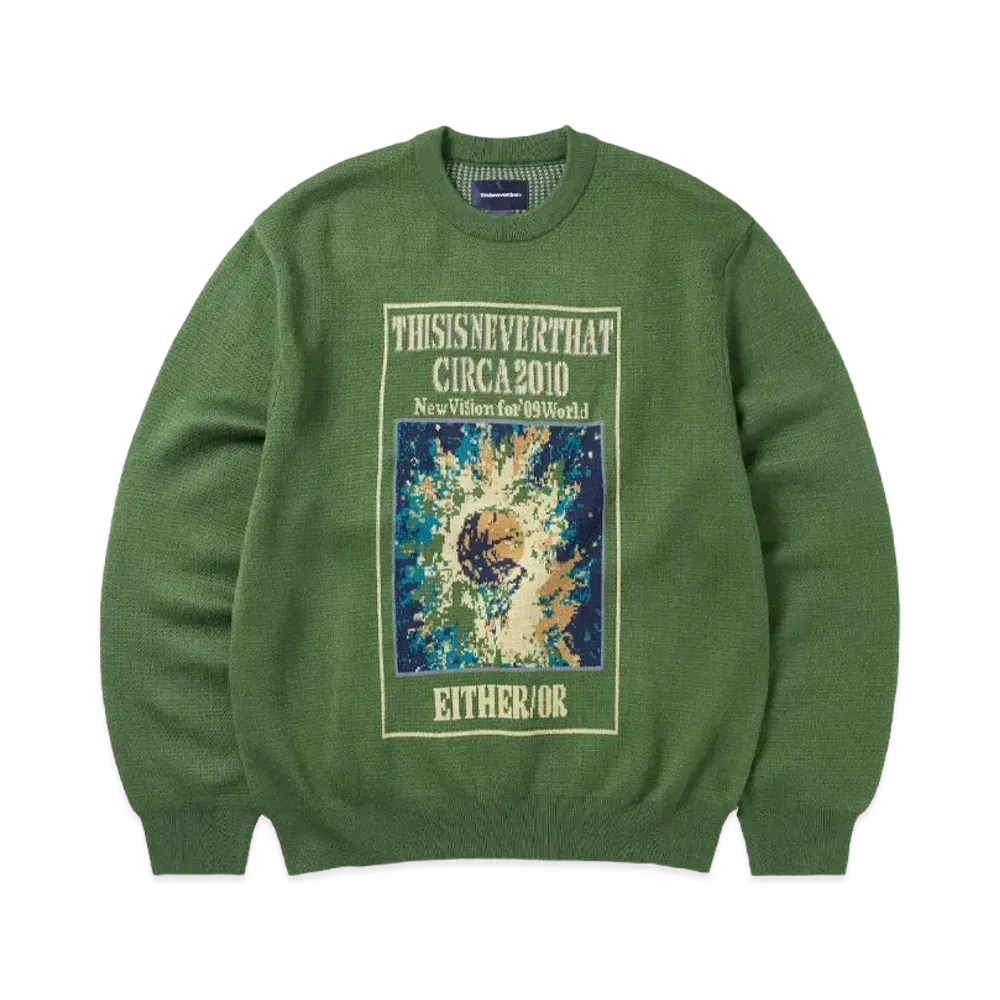 thisisneverthat Basketball Hoop Knit Sweater "Green"