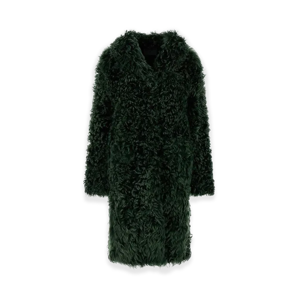 PRADA Women's Fur Coat "Green"