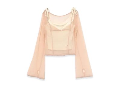 ANDMARY Women's Roy Tulle Set Tops "Beige"