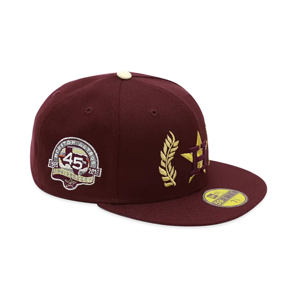 NEW ERA x THE CAP 59Fifty Laurel Wreath Houston Astros "Maroon"