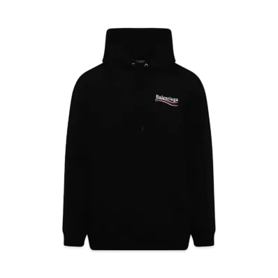 BALENCIAGA MENS Political Campaign Medium Fit Hoodie "Black"