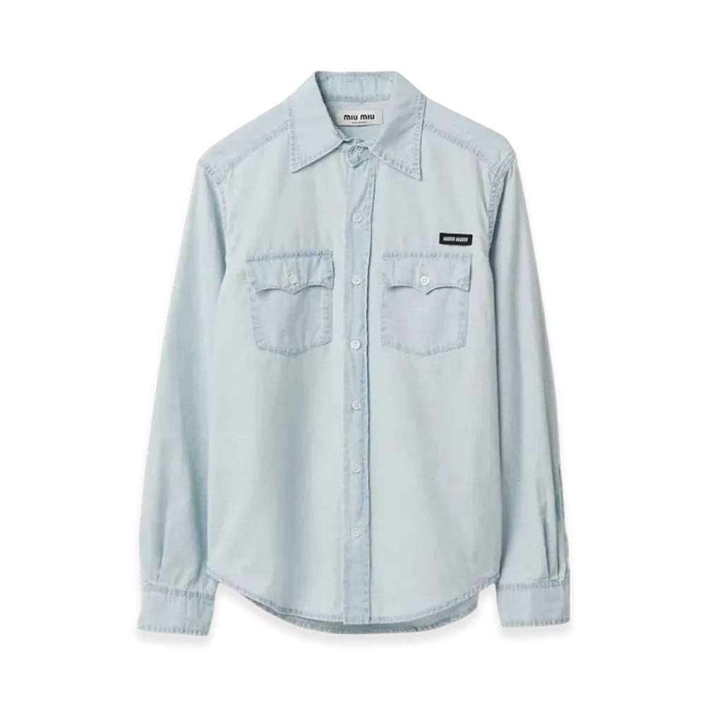 MIU MIU Chambray Shirt "Light Blue"