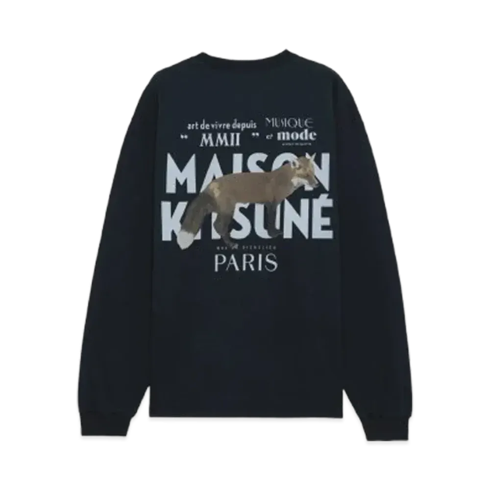 Maison Kitsune JP Exclusive Fox LS T-shirt "Black"